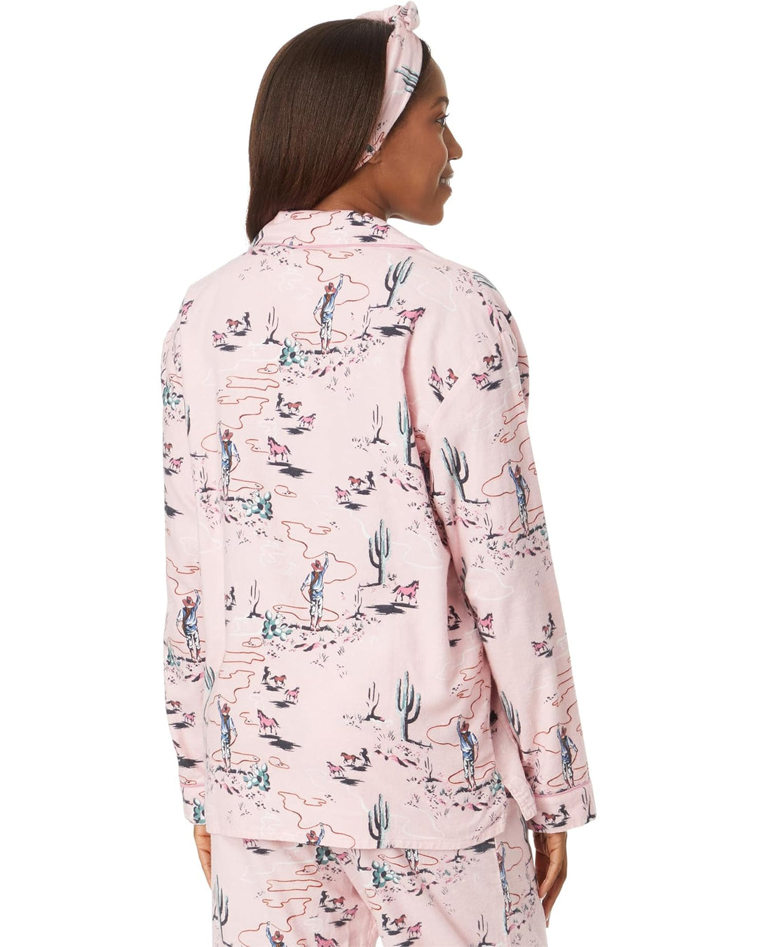 Flannel PJ Set - Cowgirl in Pink Mist