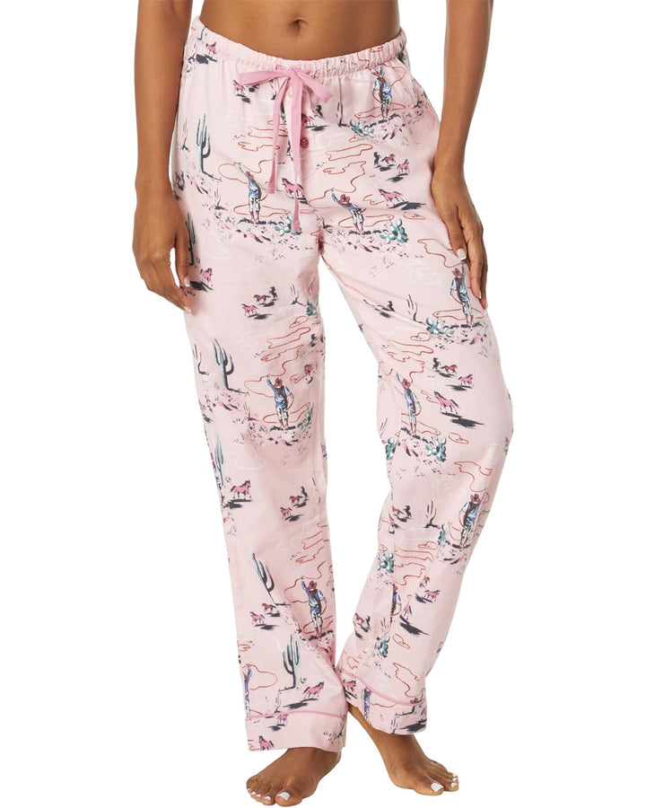 Flannel PJ Set - Cowgirl in Pink Mist