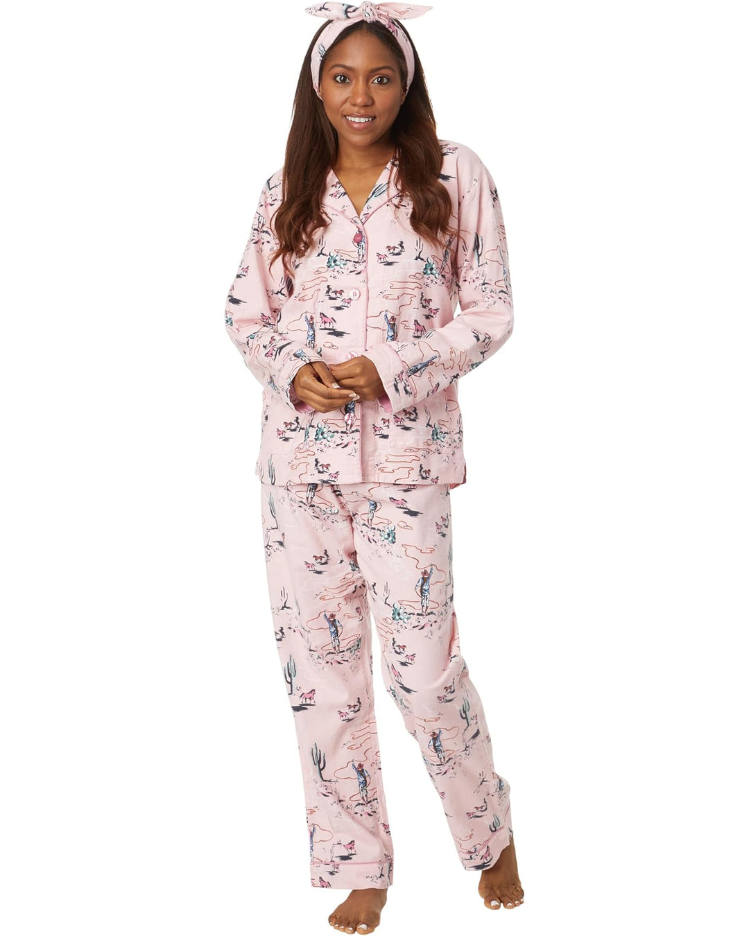 Flannel PJ Set - Cowgirl in Pink Mist – Team Blonde