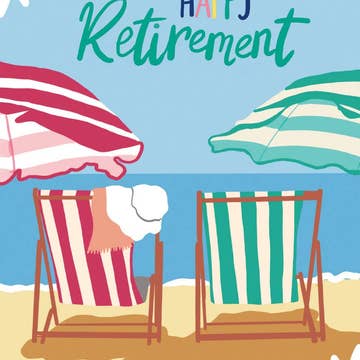 Deck Chairs Retirement Card