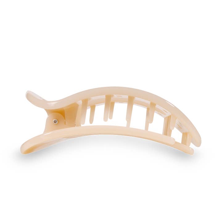 Round Flat Hair Clip | Large | Almond Beige