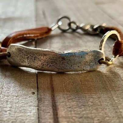 Boho Link Leather Bracelet