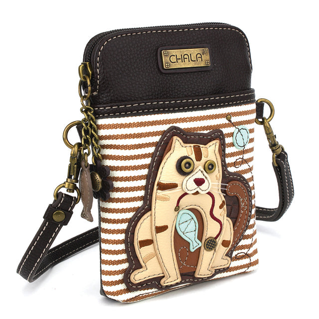 Cellphone Xbody - Brown Cat Stripes