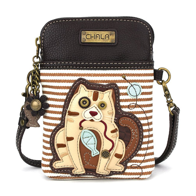 Cellphone Xbody - Brown Cat Stripes