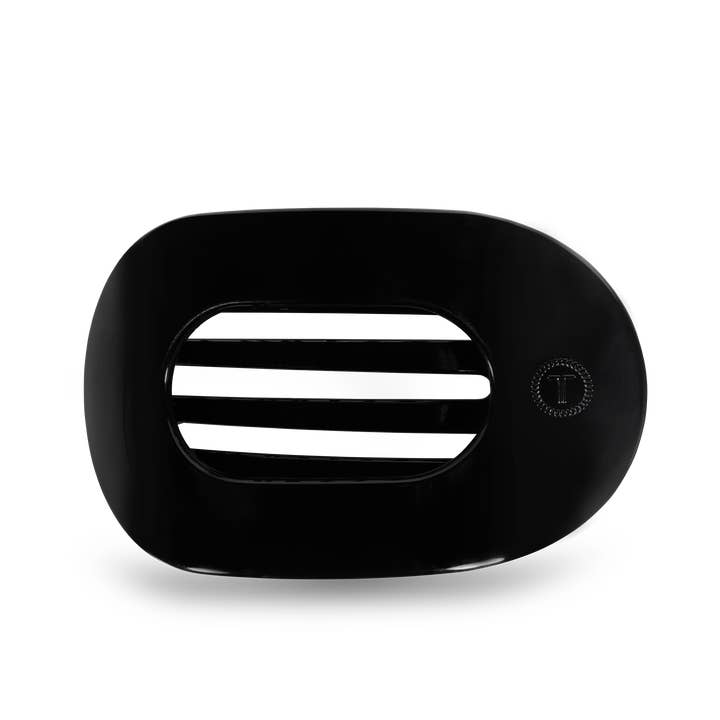 Round Flat Hair Clip | Small | Jet Black