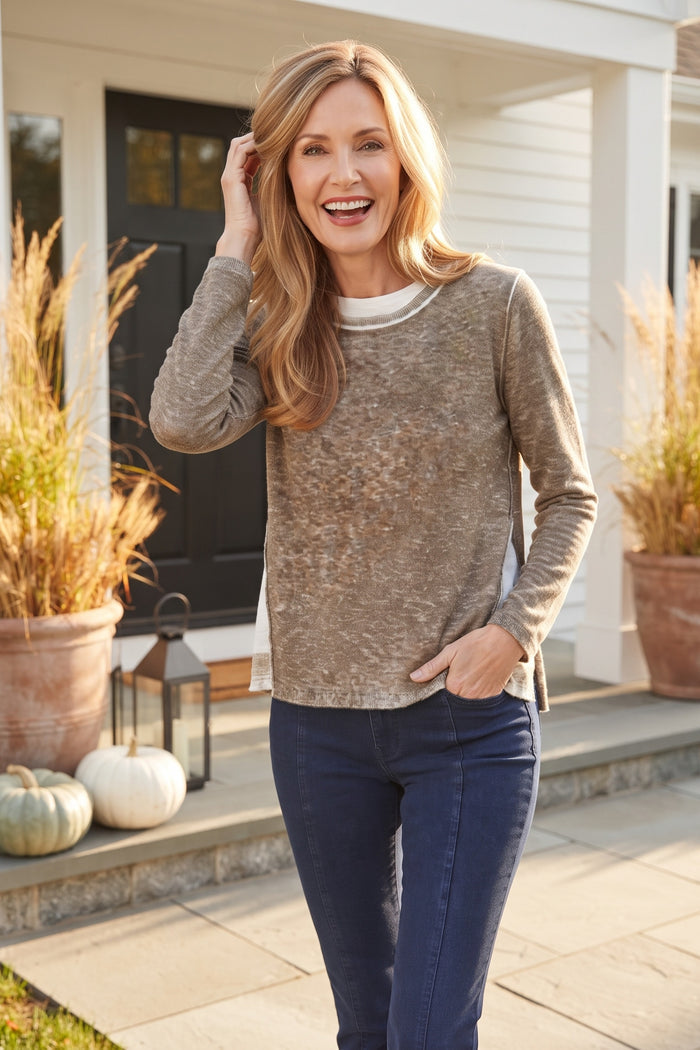 Layer-It Sweater in Umber