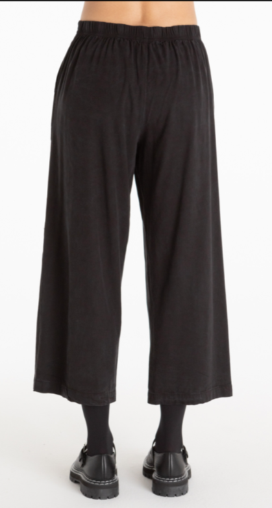 Black Crop Wide Leg Pant