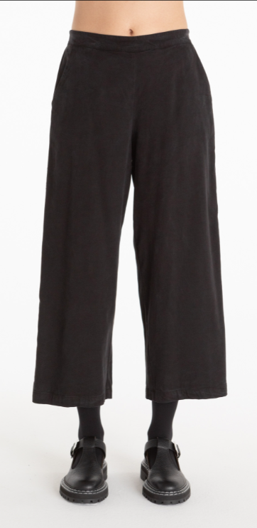 Black Crop Wide Leg Pant