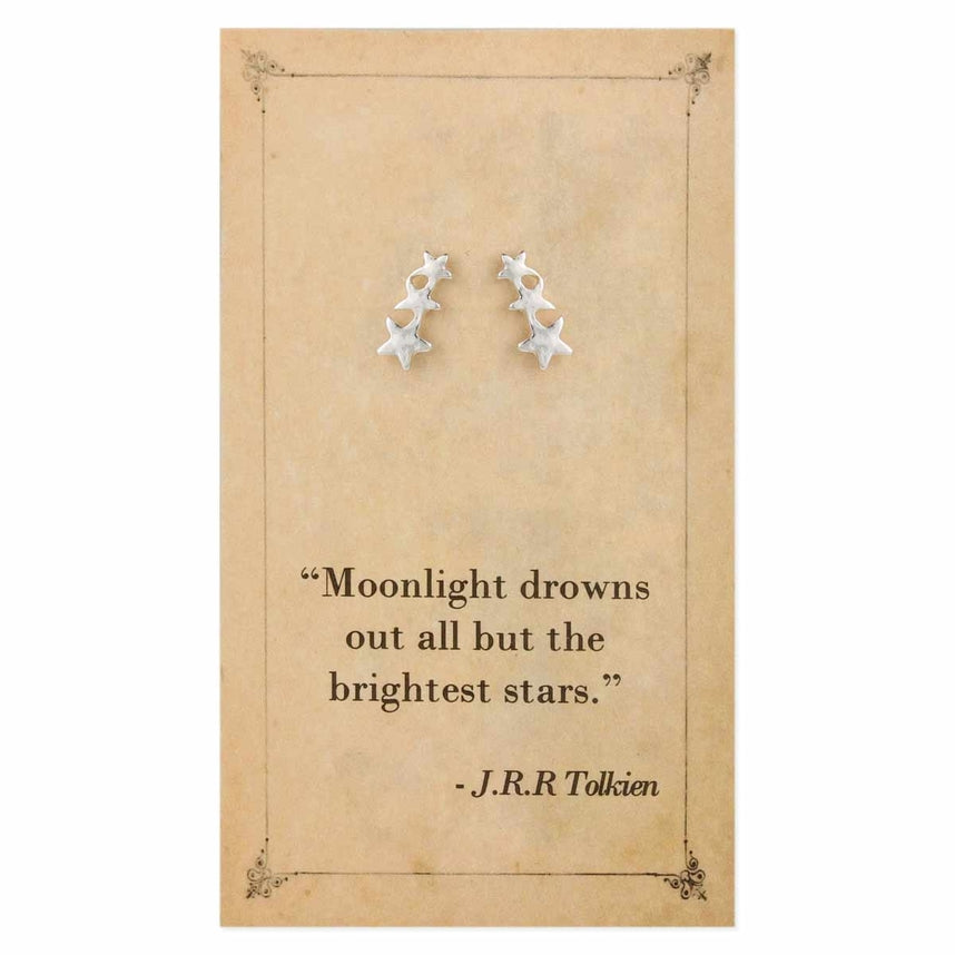 Literary Quote Stars Post Earring