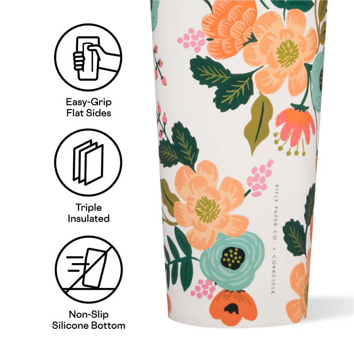 Lively Floral Gloss Cream Tumbler