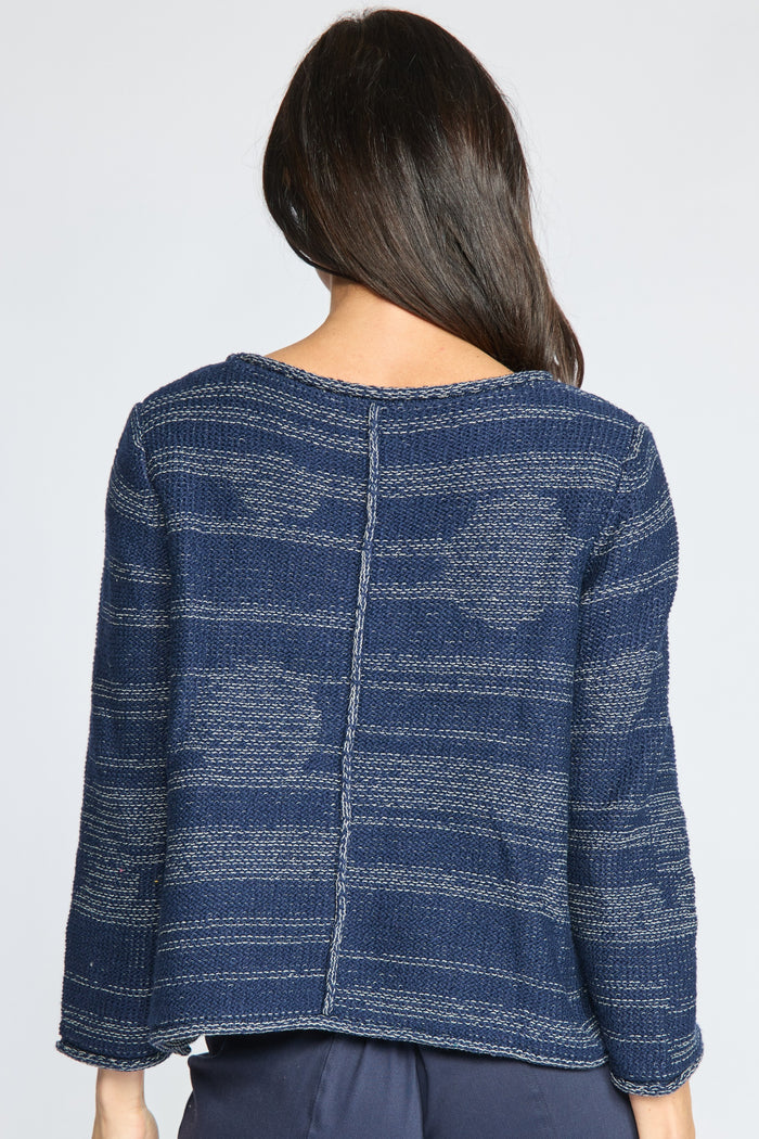 Connect The Dots Pullover Sweater in Navy