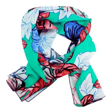 Rayon Scarf in Ocean Tropical