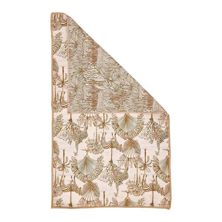 Safari Animals Blu Kitchen Tea Towel