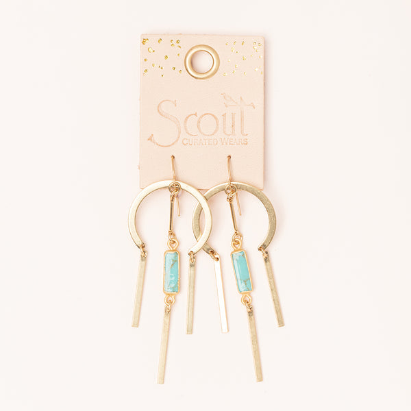 Dream Stone Earring - Turquoise/Gold