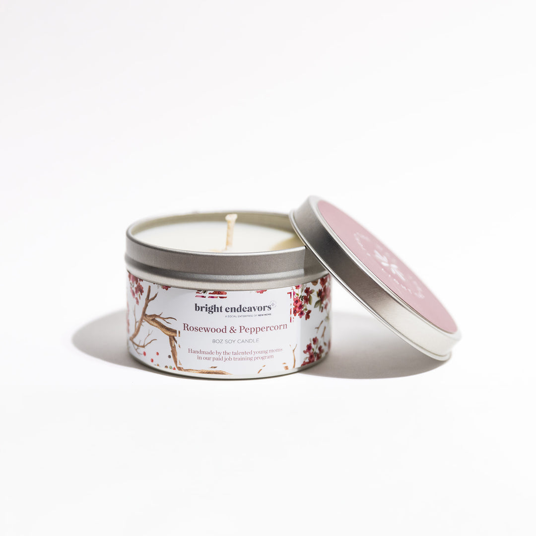 Rosewood & Peppercorn Candle - 8oz Tin