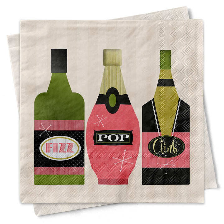 Pop Clink Fizz Cocktail Napkin