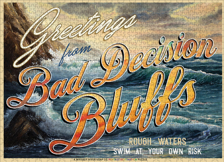 Greetings From Bad Decisions Bluff - Funny Puzzle