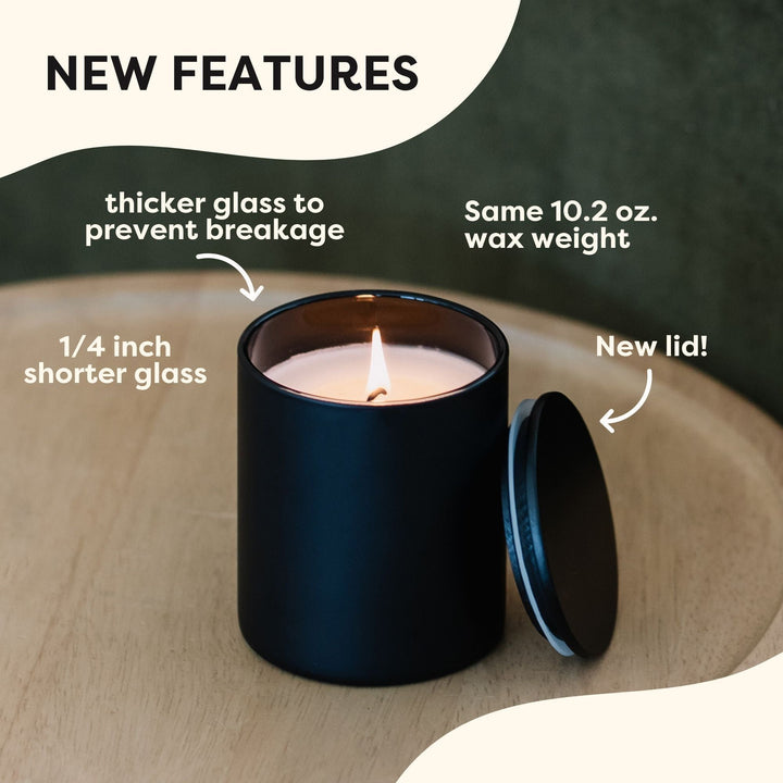 Lavender + Bergamot Matte Candle in Black Tumbler