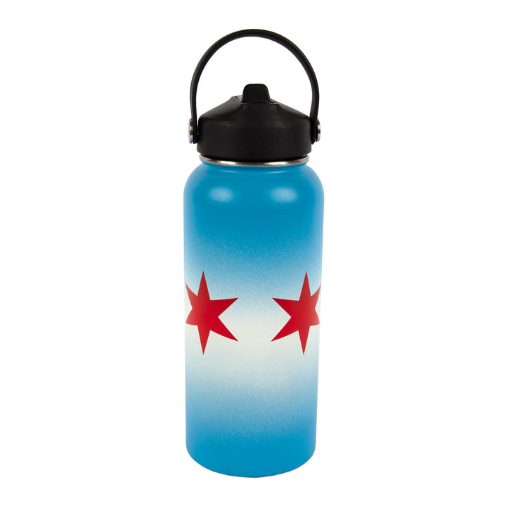 Chicago Flag Insulated Water Bottle