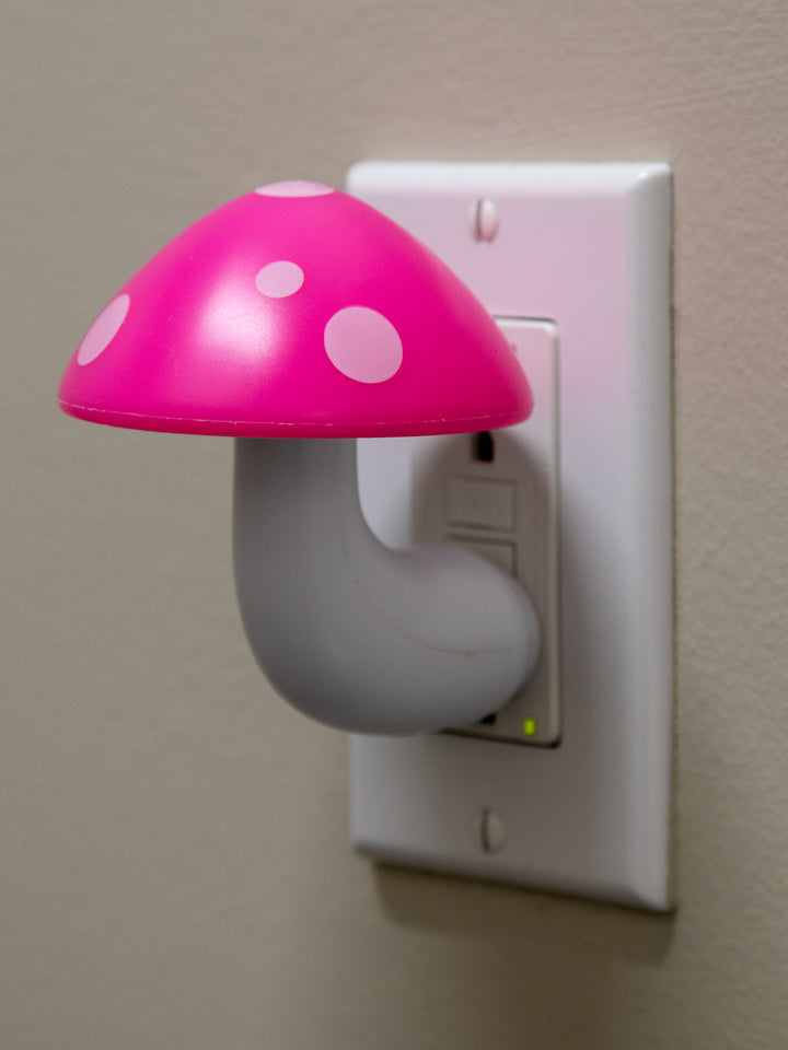 Mushroom LED Night Light in Pink