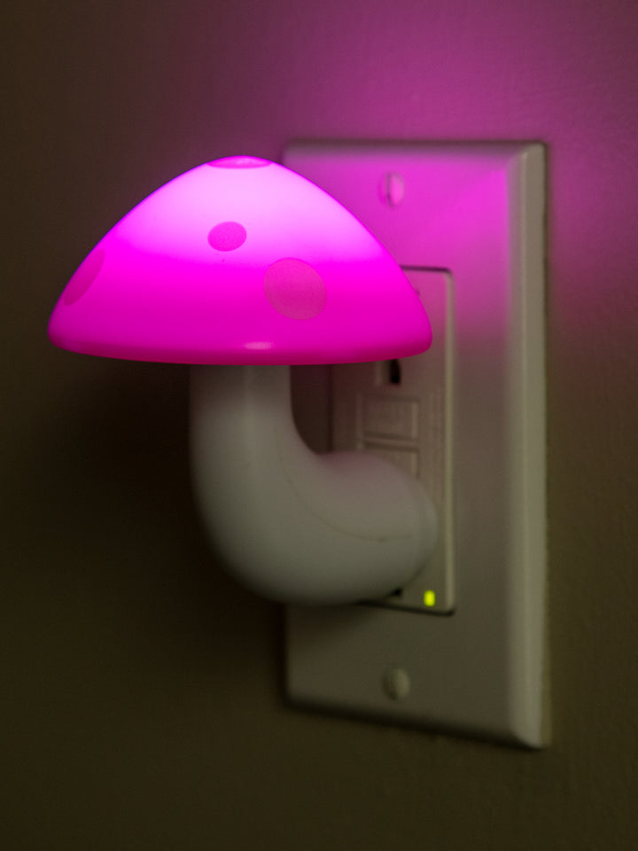 Mushroom LED Night Light in Pink