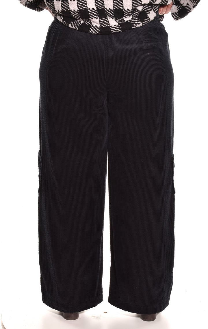 Tumble Cord Arty Pocket Pant in Black