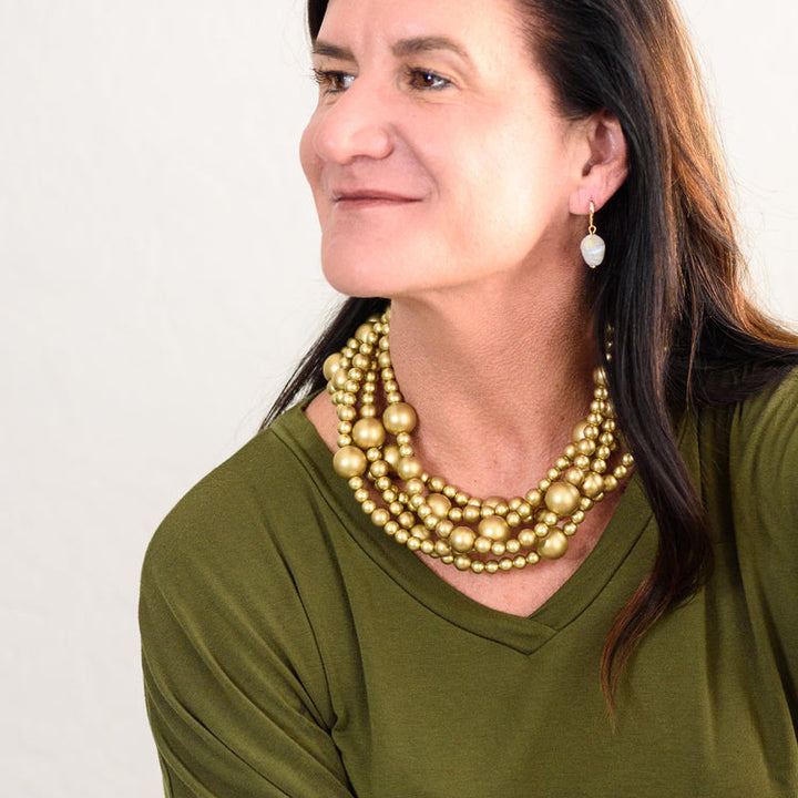 Golden Matte Sylvie Necklace