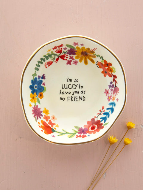 Ceramic Trinket Bowl - Lucky Friend