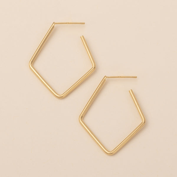 Refined Earring Collection - Orion Diamond Hoop/Gold