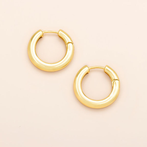 Refined Earring Collection - Medium Stellar Hoop/Gold