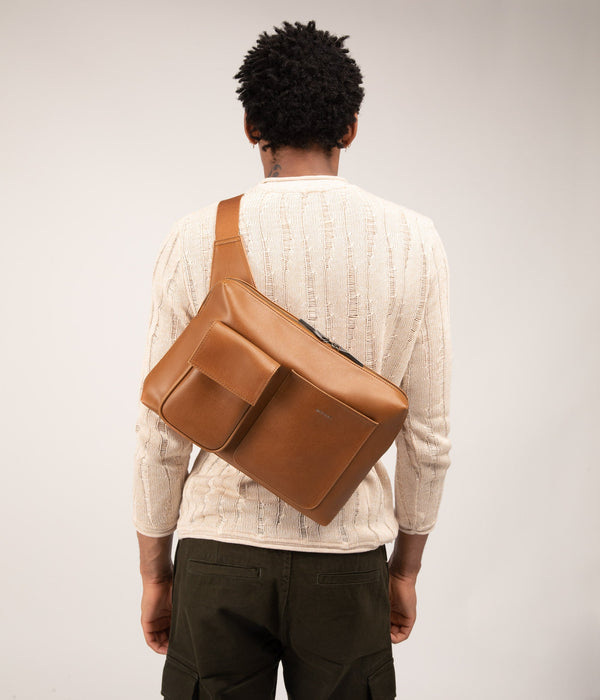 Trey Vegan Sling Bag in Chili