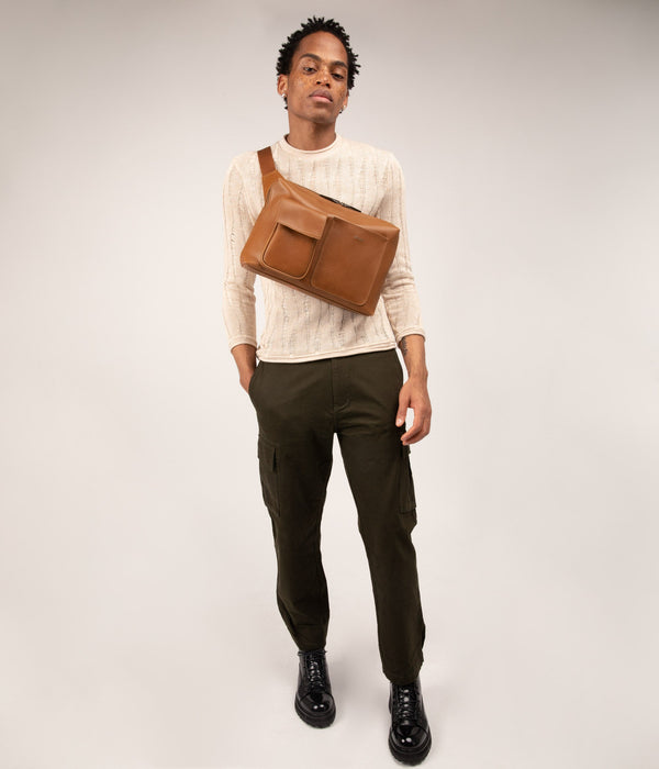 Trey Vegan Sling Bag in Chili