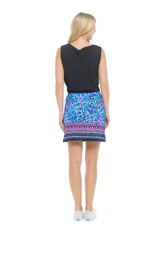 Turquoise & Pink Giselle Skort with Pockets