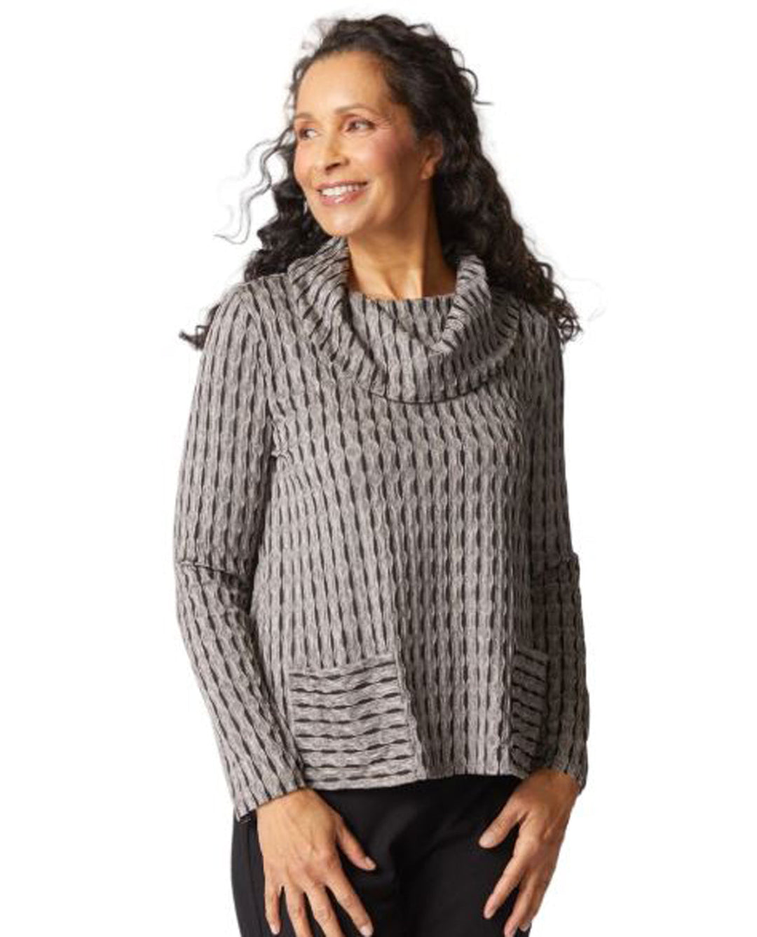Newport Knit Pocket Top in Driftwood