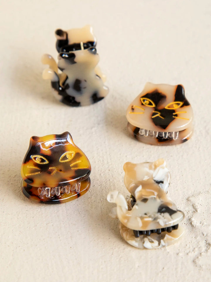 Mini Kitty Cat Hair Clips - Set of 4