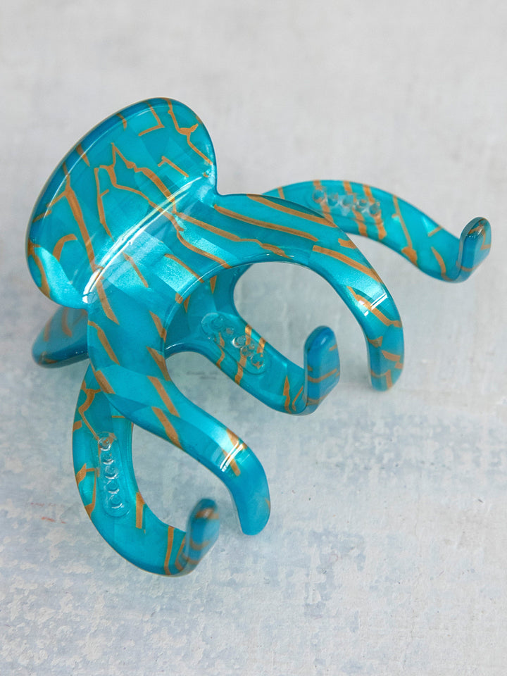 Octopus Hair Claw Clip in Turquoise