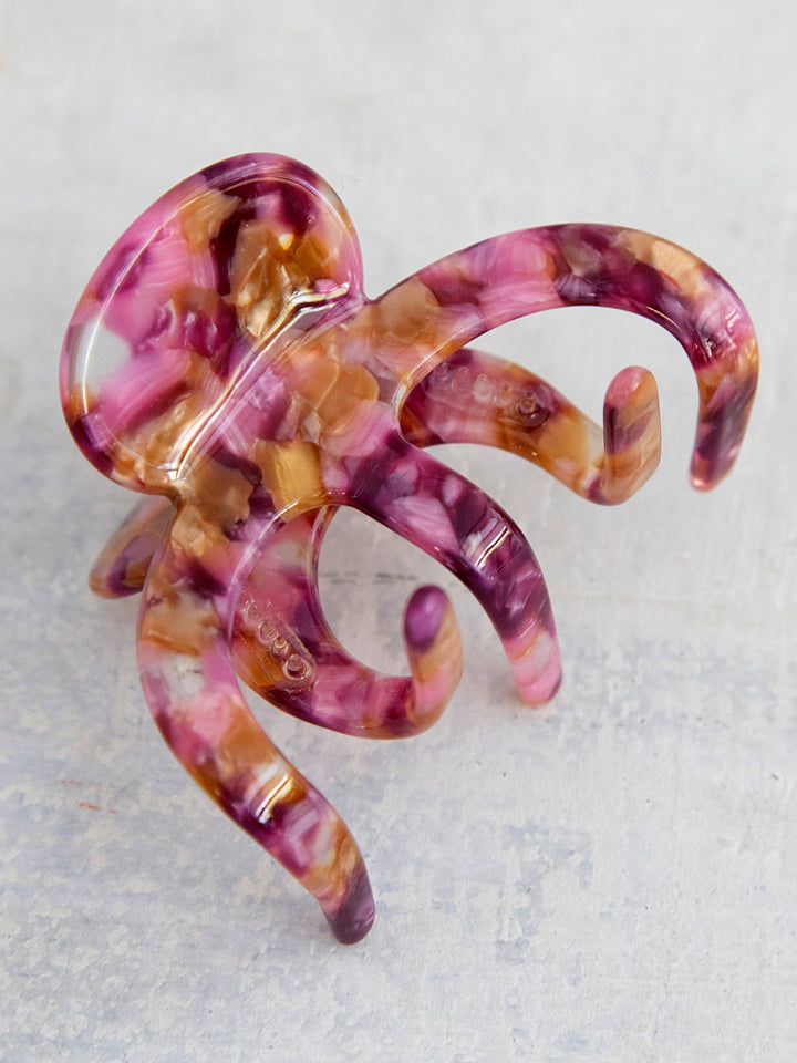 Octopus Hair Claw Clip in Dusty Mauve