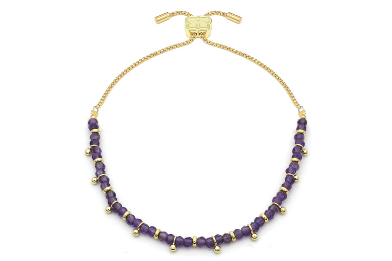 Harmony Amethyst Gold Bracelet