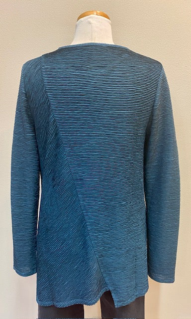 Arty Stripe Elliptical Tunic in Spruce