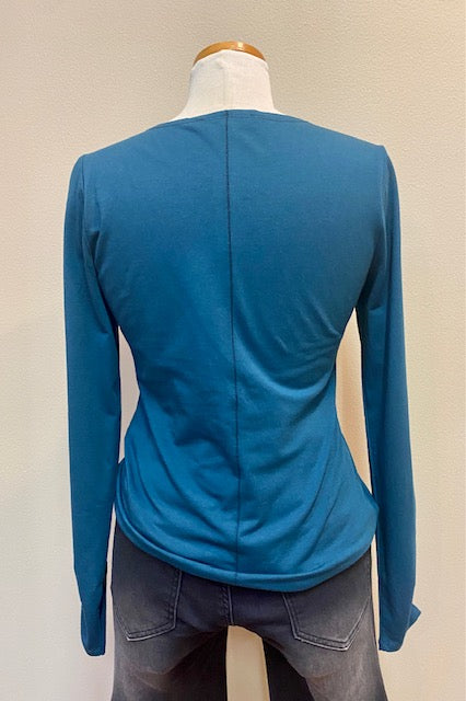 Essential Layers Ruched Sleeve Tee in Spruce