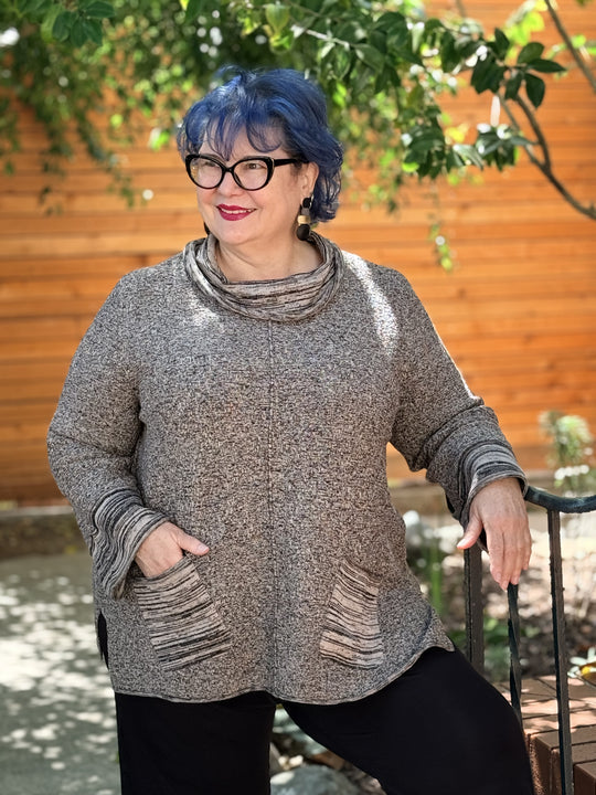 Cotton Scramble Stitch Relaxed Cowl in Willow