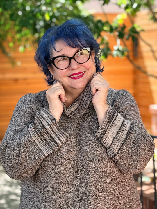 Cotton Scramble Stitch Relaxed Cowl in Willow