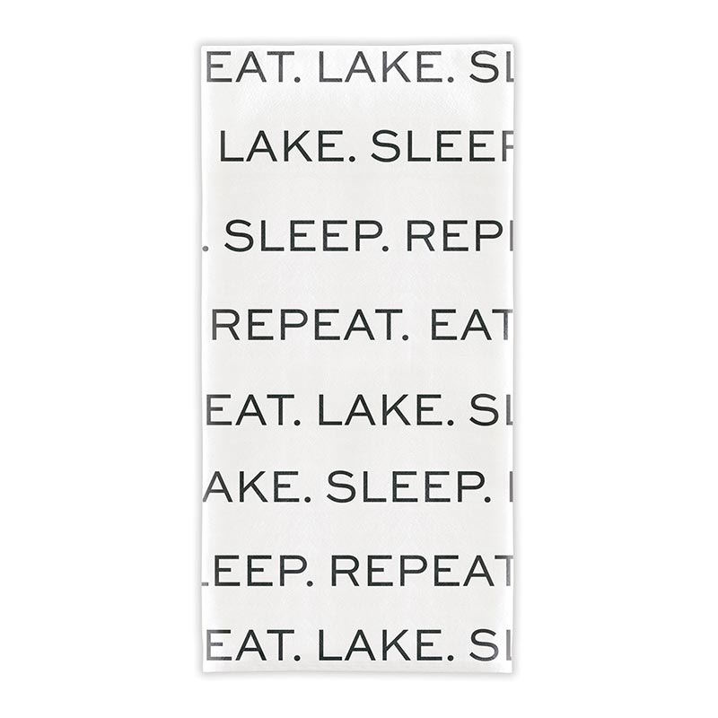 Eat Lake Sleep 30 x 30 Towel