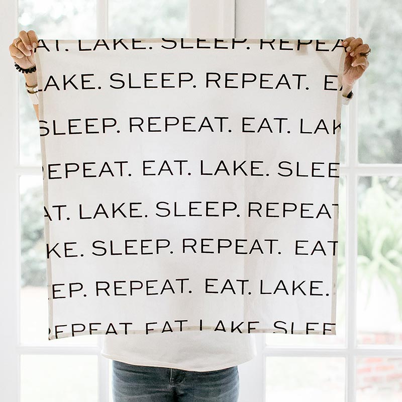 Eat Lake Sleep 30 x 30 Towel