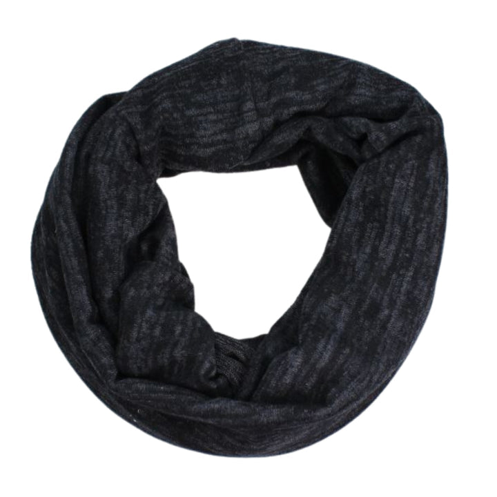 Heather Jersey Infinity Scarf in Black