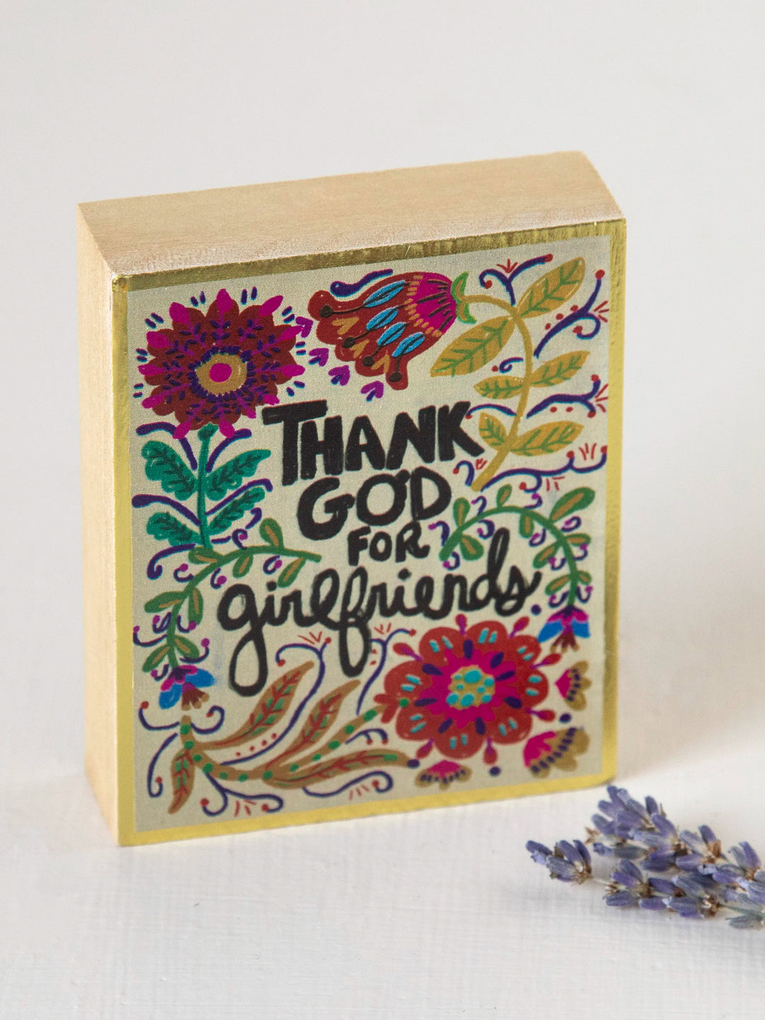 Tiny Block Keepsake -  Thank God For Girlfriends