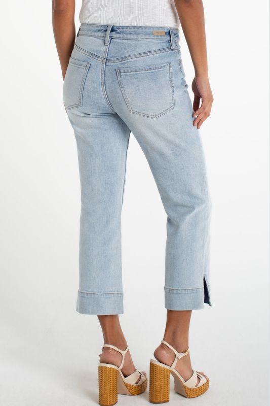 Kennedy Crop Straight with Wide Hem and Slit
