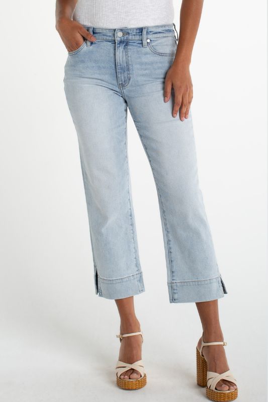 Kennedy Crop Straight with Wide Hem and Slit