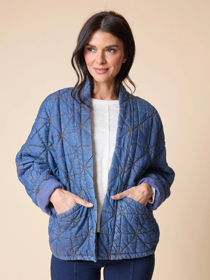 Diamond Quilt Kimono Jacket