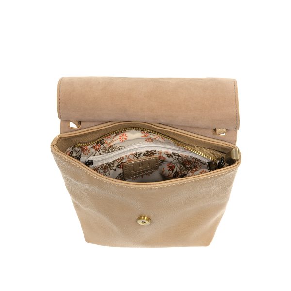 Aimee Front Flap Crossbody Bag in Khaki